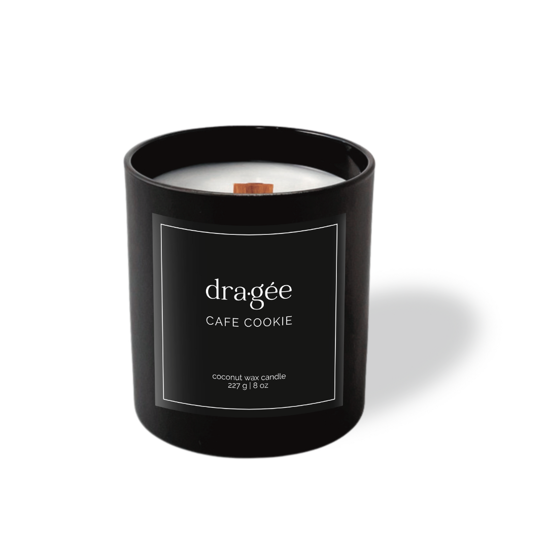 Cafe Cookie Scented Wood Wick Candle Dragee Candle Company